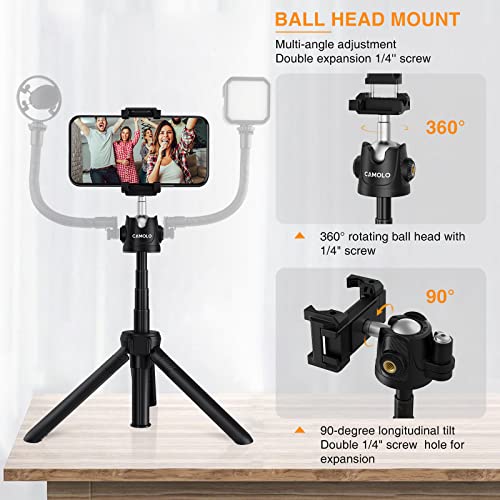 Vlogging Kit for iPhone/Android, Tripod for iPhone with Light, Wireless Microphones, Remote Control for TikTok, YouTube Starter Kit for Content Creator