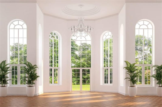 Renaiss Fabric Windows Scenery Backdrop Interior Room Balcony Sunshine Living Room Photography Background Office Zoom Meeting Video Conference Backdrop Photo Studio Props 7x5ft - color: XH004, size: 7Wx5H FT