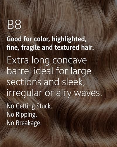 Ibiza Hair B8 Large Round Brush | 70mm Barrel for Volume & Smooth Finish | Blonde Boar Bristles Add Shine | Ideal for Fine or Curly Hair - size: B8, 70mm