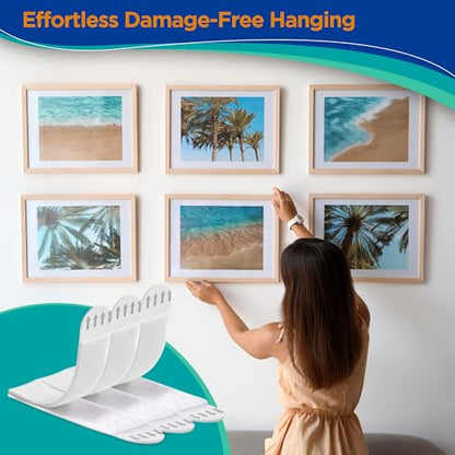 Large Picture Hanging Strips Heavy Duty - 40x Strips(20 Pairs), Wall Hanging Advesive Strips for Damage-Free Picture Hanger, Mounting of Photos, Frames, and Wall Décor - style: X-Large 20 Pairs