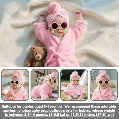 6 Pieces Newborn Photography Props 0-4 Months Photo Props - color: Pink