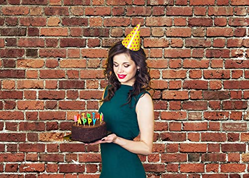 AIIKES 8x6FT Red Brick Wall Photography Backdrop Thin Vinyl Photo Backdrops Background Baby Birthday Party Wedding Graduation Home Decoration Photo Booth Studio Prop Banner 11-506 - size: 8x6ft