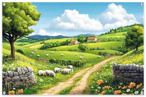 5x3ft Fabric Emerald VBS 2026 Backdrop Spring Summer Green Garden Grass White Cloud Crafts VBS 2026 Decorations Background Students Improve Imagination Exploring The World Props - color: Clover, size: 5x3ft