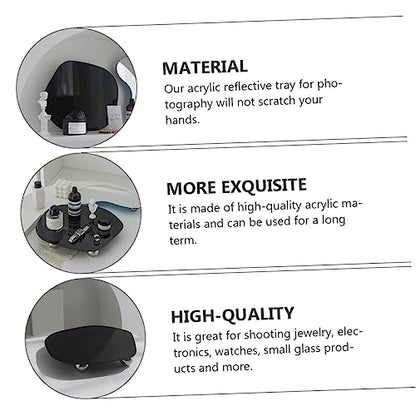 Ciieeo Display Tray Acrylic Reflective Table Base for Photography Props for Jewelry Electronics and Watches