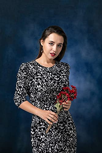 Kate 8x8ft Dark Blue Abstract Photography Backdrop Blue Abstract Textures Background Old Master Photo Backdrops - color: Dark Blue, size: 8x8ft