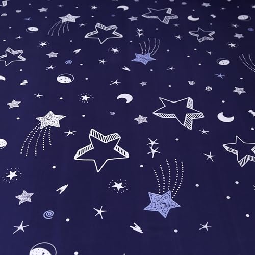 MAG 3pcs Purple Star Full Bed Sheet,Galaxy Microfiber Bedding Sheet Set,Space Bedding Set with1 Fitted and 2 Pillowcases,14 Inches Deep (Purple and White,Full) - color: Star, size: Full
