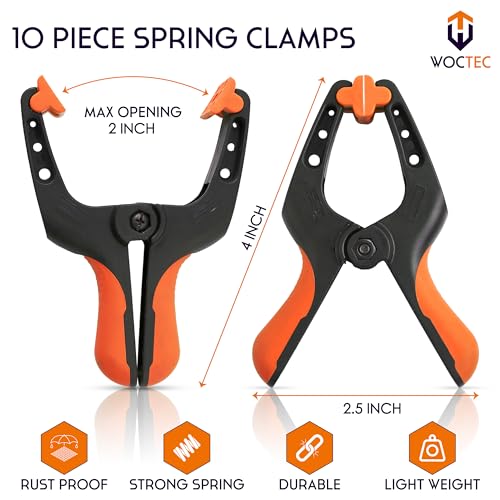Spring Clamps 4 Inch Pack of 10 Heavy Duty Plastic Clips with Strong Grip for Backdrop Balloon Arch Stand, Decoration, Fabric, Tarp, Pool Cover Holders - size: 4 inch pack of 10