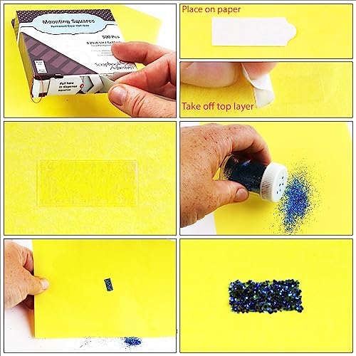 Scrapbook Adhesives by 3L Scrapbook Adhesives Mounting Squares, 500 pcs (0.24X 0.5 inch) Clear - color: Clear, size: 1 Count (Pack of 500)