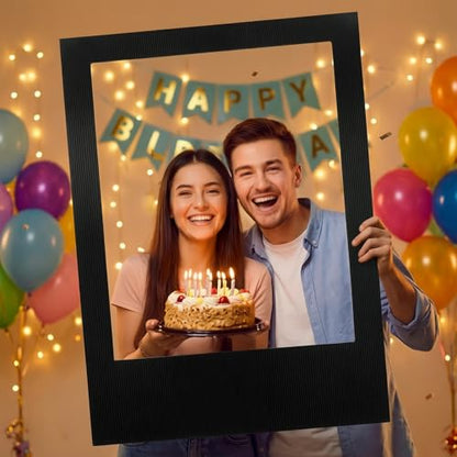 40 x 30 Inch Large Photo Booth Frame Selfie Frame,Black Blank DIY Cutout Props for Birthday,Halloween,Wedding Photo Prop,Graduation Photo Booth Picture Frame,Party Supplies