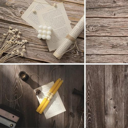 6PCS 12Patterns Photography Background Paper Wood Waterproof Food Photo Backdrop Double Sided 22X35 BEIYANG - color: 6PCS