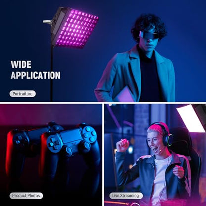 NEEWER Upgraded Softbox Diffuser for NL660 RGB660 PRO II LED Video Light Panel, 12.6"x11.6" Foldable with Grid/Bag/Blackout Hood, No Need to Remove barndoors Quick Set Up for Soft Light, NS4S - style: NS4S for 660