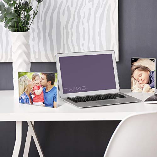 TWING 3.5x5 Inch Acrylic Picture Frames,20MM Thicknes Double Sided Magnetic Clear Photo Frame, HD Frameless Magnetic Photo Frame Display for Desktop Gift Ideal, Cleaning Cloth Included - size: 3.5x5" 1pack
