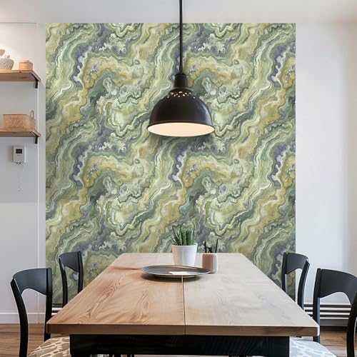Nature Vein Wallpaper – Boho Mineral Texture Peel and Stick Wallpaper, Earth Tone Self-Adhesive Vinyl for Modern Decor, 17.7in x 118in - color: WANT135, size: 17.7" x 118"