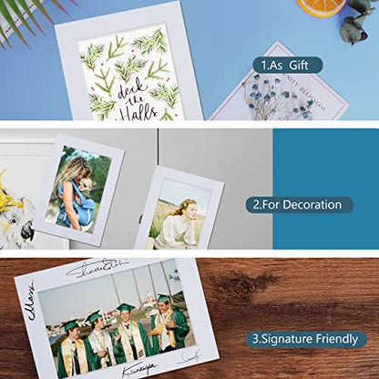 Somime 10 Pack Precut 16x20 Picture Frame Mat, White 16x20 Photo Mat with 11x14 Opening, Acid Free Frame Matte for Artworks, Prints - size: white 10pc precut 16x20