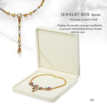 Oirlv Velvet Big Necklace Gift Box Pearl Necklace White Jewelry Box - style: Big Necklace Box