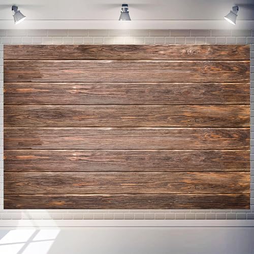 Wood Wall Backdrop 10x6 FT Rustic Wooden Board Decoration Background for Photoshoot Photo Props Backdrops for Baby Shower Birthday Wedding Party Retro Wood Wall Decor - color: Wood A, size: 10x6 FT