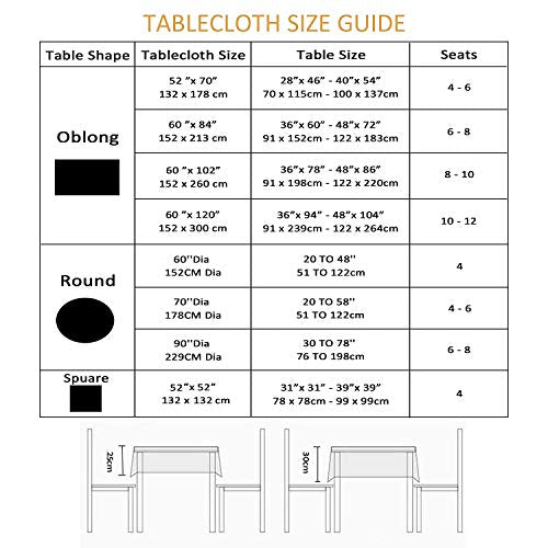 EHouseHome Faux Linen Tablecloth with Lace Trim - Waterproof/Spill Proof/Stain Resistant/Wrinkle Free/Oil Proof - for Banquet, Parties, Dinner,Wedding,Holiday,Denim Blue Rectangle 60x102Inch - color: Denim Blue, size: 102" x 60" (Rectangular)
