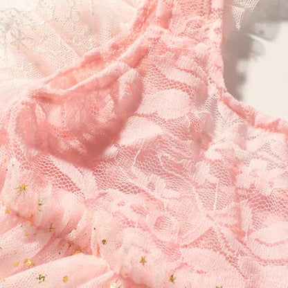 Newborn Photography Outfits Girls Baby Photography Props Lace Romper With Headband Baby Photo Shoot Outfits Girls Photo Props - color: Pink