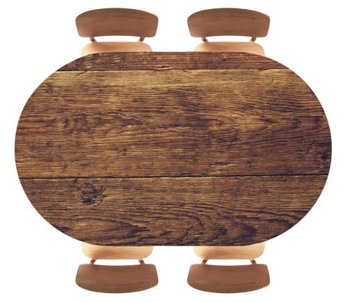 Wood Texture Background Oval Tablecover Fitted with Elastic, Water Proof, Easy to Clean，Picnic, Party,Terrace, Flowers, Fits 48"x80" Oval Tables, Style48 - color: Wood Texture -12, size: 48" x 80" (Oval)