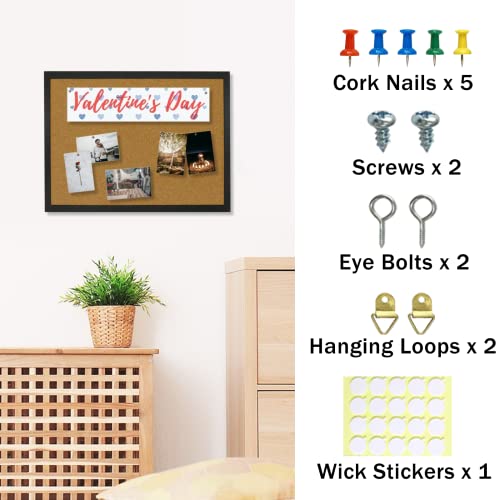 OWLKELA 14.6 X 11 Inch Cork Board Bulletin Board, Wall-Mounted Presentation, Message Notice Pin Board, Perfect for Office & Home Decor, School, Cubicle - size: 14.6" x 11"