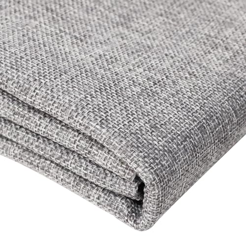 Heavy Linen Fabric 40x57 Inches, 1.2mm Thickness, Plain Solid Color Cloth for Embroidery, Clothing, Sewing - Linen Texture Material(Light Grey) - color: Light Grey, size: 40x57IN
