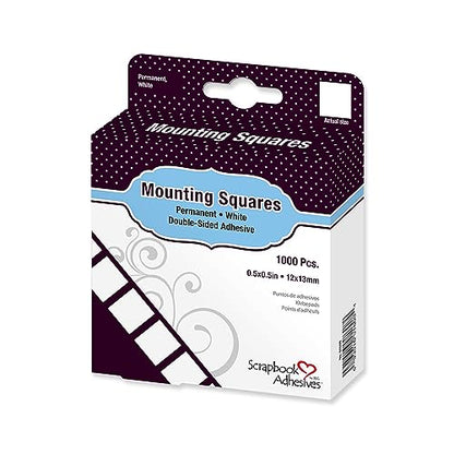 Scrapbook ADHESIVES by 3L Mounting Squares Permanent, White