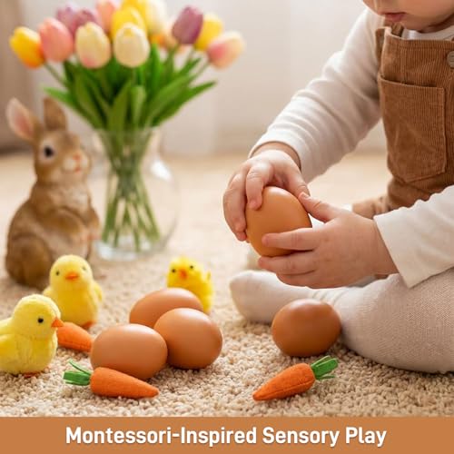 LovesTown Wooden Eggs for Crafts, 8PCS Fake Eggs Chicken Nesting Box Help Laying Hen Poultry Supply for Training - size: Medium, style: original