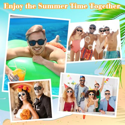 ASTARON Sunglasses Bulk, 6/12/24/48 Pack Sunglasses Party Favors for Summer Beach Pool Birthday Wedding Party Supplies - color: Black and White