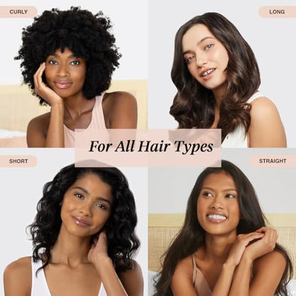 Kitsch Holiday Hair Hero XL Satin Heatless Styling & Flat Lay Claw - Heatless Curls & Waves, Extra Large Curling Rods, Satin Scrunchies & Claw Clip for Hair Protection, Gifts for Women- 4pc set, Aura - color: Aura