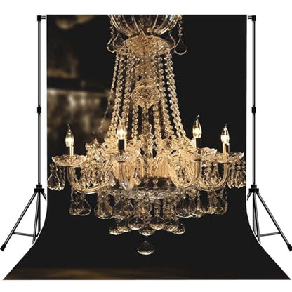 Gorgeous Crystal Chandelier Backdrop Background for Photography 5x7ft Photobooth Professional Photo Backdrop Curtains Video Photography Studio Photo Backgrounds Banner Booth Background Screen Parties - color: Gorgeous Crystal Chandelier