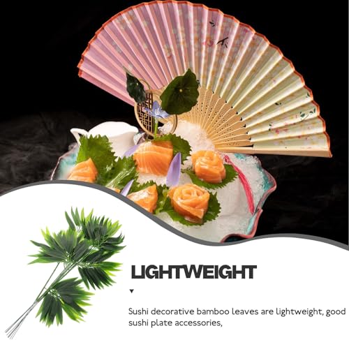 Luxshiny 10pcs Japanese Style Artificial Leaf Sushi Plate Decoration Food Photography Props Sashimi Tray Realistic Leaf Decor for Dining and Entertaining