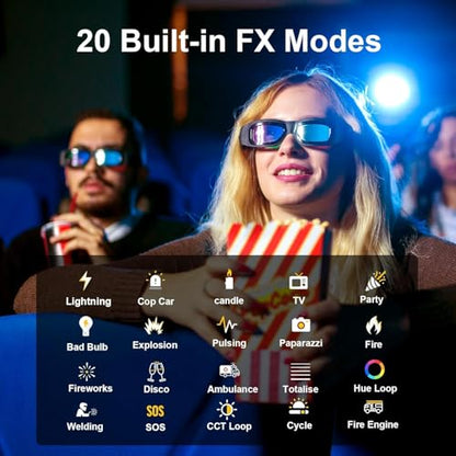 GVM 800D RGB LED Video Light, 2026 Upgraded Panel Light with Optical Len & 6X Brighter (19500 Lux/0.5m), 3200K-5600K Bi-Color, 20 Scene Modes & CRI97+, Studio Lights, Photography Lighting, 1-Pack