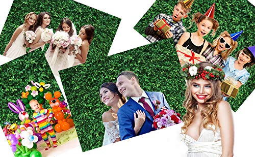 LYWYGG 5X3FT Green Leaves Photography Backdrops Mmicrofiber Nature Backdrop Birthday Background for Birthday Party Seamless Photo Booth Prop Backdrop CP-87-0503 - size: 5X3FT