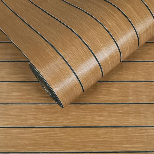 VEELIKE Honey Teak Wood Slat Wall Panels Peel and Stick 3D Wooden Panels Wall Decor 17''x118'' Self Adhesive Decorative Slatted Wood Panels for Bedroom Living Room Accent Walls Ceilings TV Backdrop RV - color: Honey Teak, size: 17''x118''