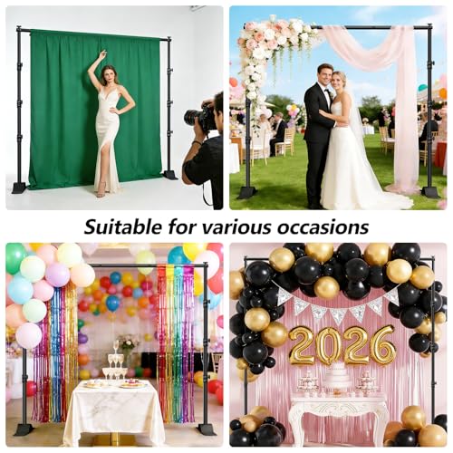 Forlogic 10x8ft Banner Backdrop Stand Kit，Heavy Duty Adjustable Photo Background Stand Step and Repeat Backgdrop Frame for Photography，Party，Trade Show