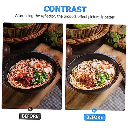 jojofuny Photography Collapsible Reflector A4 Size Reverse Plate Tool White Balance Card for Glass Jewelry Cosmetics Food Photography