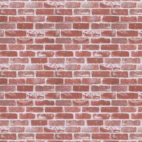 Timeet Red Brick Wallpaper 17.7"×393.7" Peel and Stick Wallpaper Faux Brick Wallpaper Self Adhesive Removable Wallpaper for Bedroom Livingroom Decoration - color: Red, size: 17.7" x 393.7"