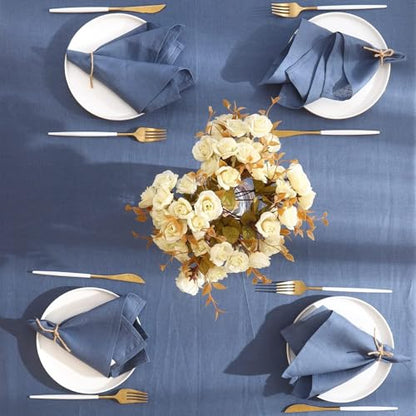 Simple&Opulence Linen Napkins Set of 6 – 100% Pure Linen Napkins for Spring, Easter, Mothers Day,Wedding, Party, Everyday Use Machine Washable and Reusable 14" x 14" Classic Blue - color: Classic Blue, size: napkin(14"×14")