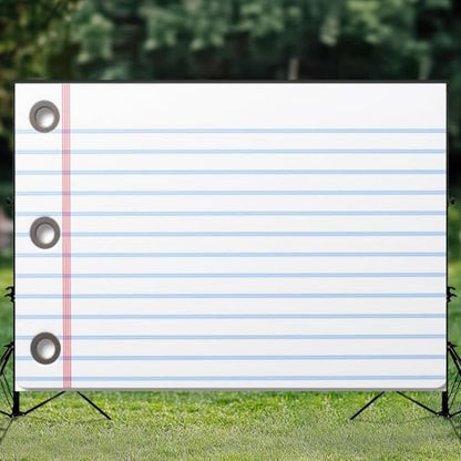 5x7ft Photography Backdrop School Backdrop Notebook Paper Welcome First Day Composition Classroom Photo Backdrop Photography Background for Photoshoot Portrait Video Party Photo Studio Prop Booth - color: Color8