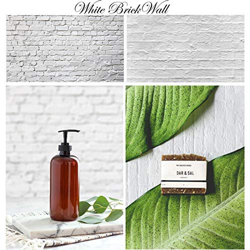 Food Photography Backdrops Paper 4 Pack Kit 22x34Inch/ 56x86cm Double Sided Photo Background Rolls Marble Wood Flat Lay for Product Jewelry Tabletop Prop Pictures, 8 Patterns, Double Side Backdrop-25