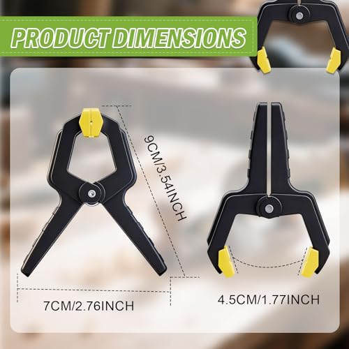 36 Pack Spring Clamps Heavy Duty - 3.5 Inch Wood Clamps for Woodworking, Spring Clips Clamp for Crafts,Photography Backdrop, Balloon Arch and More with Non-Slip Handles and Adjustable Jaw Pads,Yellow - size: Yellow-36 Pack