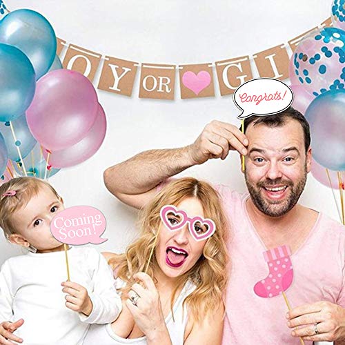 Baby Shower Birthday Party Photo Booth Props Girl Pink Lovely Party Favor Supplies, 29 Pack
