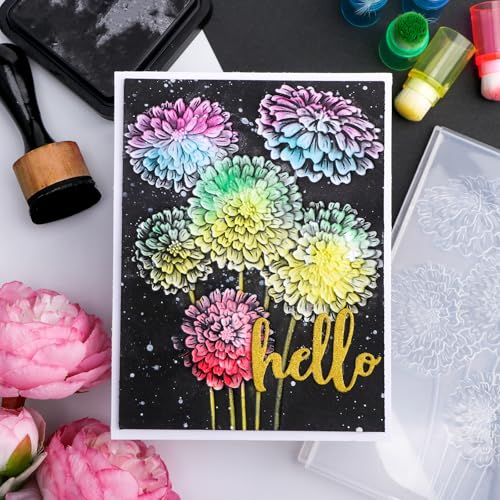 BAOFALI 3D Embossing Folders Chrysanthemum, Hydrangea Textured for Card Making,Embossing Template Paper Card Embossing Stencil for DIY Scrapbooking Photo Album Card Paper Craft Decoration - color: Hydrangea