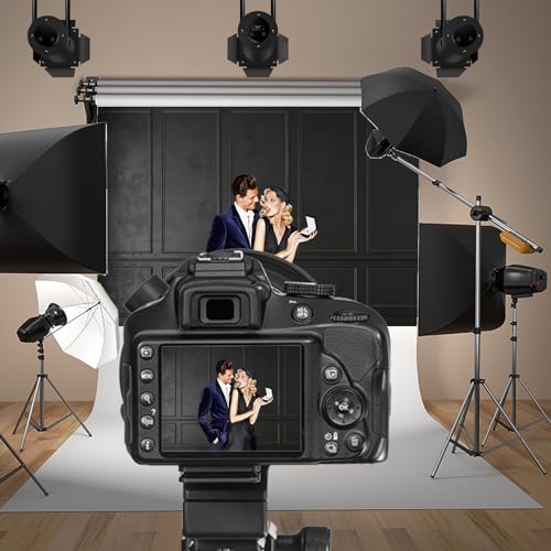 5x3ft Vintage Living Room Wall Backdrop for Photography Classic European Palace Black Wall Photography Background Birthday Party Wedding Graduation Events Photo Studio Video Background - color: black, size: 5x3ft
