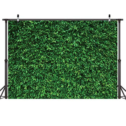 LYWYGG 5X3FT Green Leaves Photography Backdrops Mmicrofiber Nature Backdrop Birthday Background for Birthday Party Seamless Photo Booth Prop Backdrop CP-87-0503 - size: 5X3FT