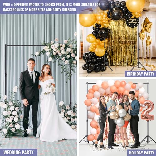 Backdrop Stand Kit - 6 Widths, 10x7.5ft Adjustable Background Stand for Parties & Studio Photography - size: 10x7.5ft