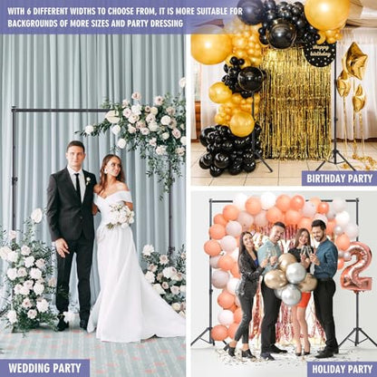 Backdrop Stand Kit - 6 Widths, 10x7.5ft Adjustable Background Stand for Parties & Studio Photography - size: 10x7.5ft