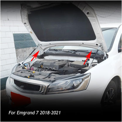 Compatible With Geely Emgrand 7 EC7 2014-2021 Refit Bonnet Hood Gas Shock Lift Strut Bars Support Rod Spring Bracket Car-styling(Dark Grey) - color: Dark Grey