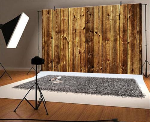 15x10ft Vintage Country Plank Backdrop Old Brown Wood Photography Background Ancient Texture Wood Wall Photo Props Baby Shower Decoration Banner Baby Adult Portrait Shoot Wallpaper - size: 15x10ft