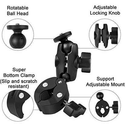 Taisioner Super Camera Clamp Mount Double Socket Arm 1/4"-20 Ball Head Adapter Gopro Accessories Suitable for GoPro AKASO DJI Action Insta360 or DSLR Digital Camera Monitor/LED Lights/ - size: 2.4"super clamp